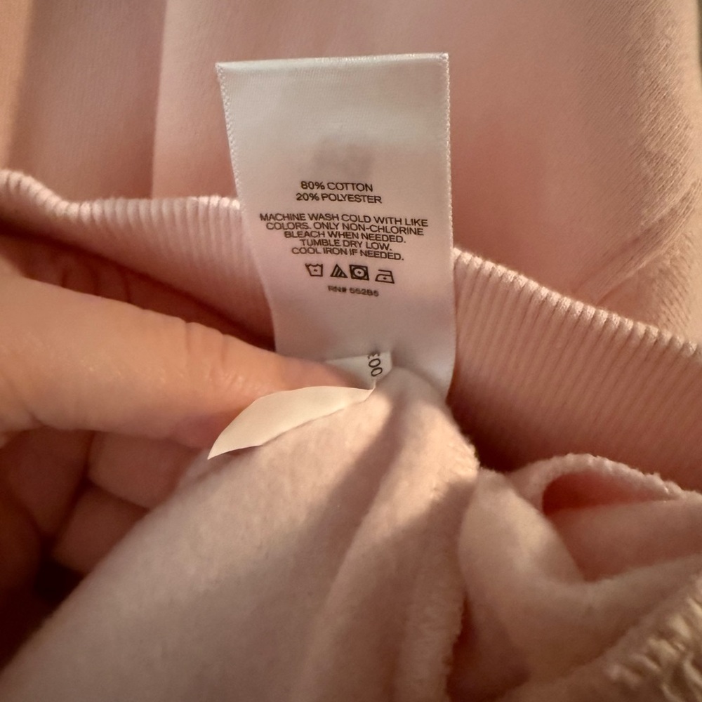 Express Light Pink Full-Zip Hoodie with Drawstring - Picture 7 of 7